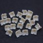 Pearl/ Beige flower Beads 0,4" (10-12 mm ), Beige inside, pearl at the edges of the petals.