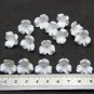 White flowers beads  0.6"( 1,5 cm), Floral beads clay for making jewelry