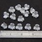 White flowers beads  0.6"( 1,5 cm), Floral beads clay for making jewelry