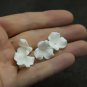 White flowers beads  0.6"( 1,5 cm), Floral beads clay for making jewelry