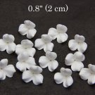 White flowers beads 0.8"(2 cm), Floral beads clay for making jewelry White flowers beads 0.8"(2 cm), Floral beads clay for making jewelry