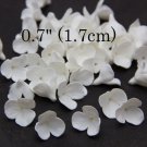 White flowers polymer clay 0.7" (1.7cm), Floral beads for making jewelry White flowers polymer clay 0.7" (1.7cm), Floral beads for making jewelry