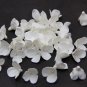 White flowers polymer clay 0.7" (1.7cm), Floral beads for making jewelry