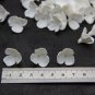 White flowers polymer clay 0.7" (1.7cm), Floral beads for making jewelry
