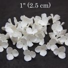 White flowers with three petals making jewelry 1"( 2.5 cm), Polymer clay flower beads White flowers with three petals making jewelry 1"( 2.5 cm), Polymer clay flower beads