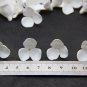 White flowers with three petals making jewelry 1"( 2.5 cm), Polymer clay flower beads