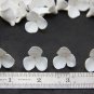 White flowers with three petals making jewelry 1"( 2.5 cm), Polymer clay flower beads