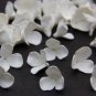 White flowers with three petals making jewelry 1"( 2.5 cm), Polymer clay flower beads