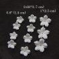 White Flowers making jewelry 1"( 2.5 cm), Polymer clay flower beads