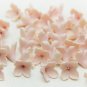 Pink Beige Flowers Beads 0.36-0,4" (9-10mm),Flower Beads Polymer Clay making jewelry