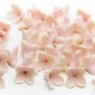 Pink Beige Flowers Beads 0.36-0,4" (9-10mm),Flower Beads Polymer Clay making jewelry