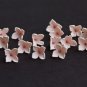 Pink Beige Flowers Beads 0.36-0,4" (9-10mm),Flower Beads Polymer Clay making jewelry