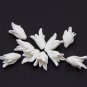 White buds lily flower beads, White flower beads 1.5-1.7cm Floral lilies beads Supplies beads