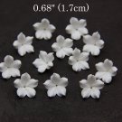 White Flowers making jewelry 0.68"( 1.7 cm), Polymer clay flower beads