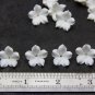 White Flowers making jewelry 0.68"( 1.7 cm), Polymer clay flower beads