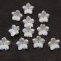 White Flowers making jewelry 0.68"( 1.7 cm), Polymer clay flower beads