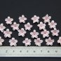 Pink flower beads polymer clay 0,48"-0,56"(12-14mm), Small flower beads for jewelry making