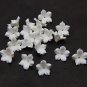 White Flowers making jewelry 0.6"( 1.5 cm), Polymer clay flower beads