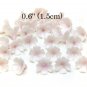 Large Pearl / Pink Flowers beads polymer clay 0,6"( 1,5 cm) Floral Beads Making jewelry