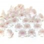 Large Pearl / Pink Flowers beads polymer clay 0,6"( 1,5 cm) Floral Beads Making jewelry