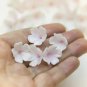 Large Pearl / Pink Flowers beads polymer clay 0,6"( 1,5 cm) Floral Beads Making jewelry