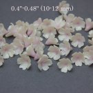 Pearl / Pink Flowers beads polymer clay 0.4"-0.48"( 10-12mm) Floral Beads Making jewelry
