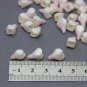 Pearl / Pink Flowers Buds polymer clay, Floral Beads Making jewelry