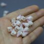 Pearl / Pink Flowers Buds polymer clay, Floral Beads Making jewelry