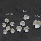 Pearl Small flowers beads 0.8cm, Floral beads with three petals, Supplies beads