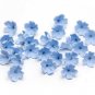 Blue Flower Beads Polymer Clay, 5 Petals Flowers Beads