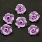 Purple Roses Beads (5pcs) 0,6"-0,8" (1,5-2cm), Floral rose beads polymer clay
