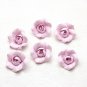 Pink- Purple Roses Beads (5pcs) 0,6"-0,8" (1,5-2cm), Floral rose beads polymer clay