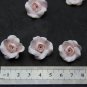 Pink Roses Beads (5pcs) 0,6"-0,8" (1,5-2cm), Floral rose beads polymer clay