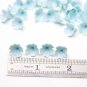Aqua color Flowers Beads Polymer Clay 9-10mm, Blue Floral Beads for Making Jewelry