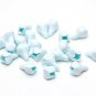 Aqua color Flowers Buds polymer clay, Floral Beads Making jewelry