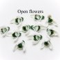 Snowdrops Flowers Beads Polymer Clay Beads White Handmade Beads Jewelry supplies
