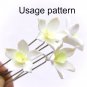Vanilla Flower Beads Polymer Clay, Handmade White Floral Beads Jewelry Making 1.2"-1,4" (3-3,5cm)