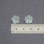 Blue Ice Quartz Lilac Flowers Polymer Clay 9-10mm, Blue Floral Beads for Making Jewelry