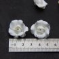 White Roses Flowers Beads Polymer clay (Set 5 pcs)  Roses Beads Jewelry Making 0.8"-1" (2- 2.5 cm)