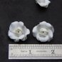 White Roses Flowers Beads Polymer clay (Set 5 pcs)  Roses Beads Jewelry Making 0.8"-1" (2- 2.5 cm)
