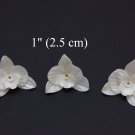 Pearl orchids flowers polymer clay for  jewelry making 1" ( 2.5 cm) Big flowers