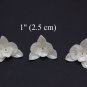 Pearl orchids flowers polymer clay for  jewelry making 1" ( 2.5 cm) Big flowers