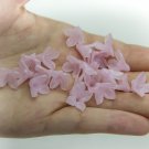 Pink Floral beads polymer clay 0.36" - 0.04"(9-10мм), Light Pink Translucent Flowers