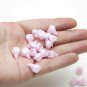 Translucent Pink Flower Buds Beads Jewerly Making, Floral Beads 0.48"-0.5" (12-14mm)
