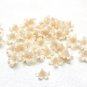 Pearl/ Beige Small Flower Beads Polymer Clay Jewelry Making, Floral Beads 0,48"-0,56"(12-14mm)