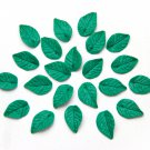 Small Turtle Green Leaves Beads Polymer Clay (20 pcs),  Leaf Beads 0.4" (1-1.2cm), Leaves