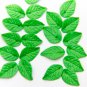 Small Green Leaves Polymer Clay (20 pcs) Tropical green leaves beads 0.4" (1cm) Craft Leaves