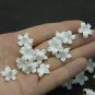 White small flower beads polymer clay making jewelry 0,48"-0,56"(12-14mm), Handmade beads