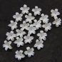 White small flower beads polymer clay making jewelry 0,48"-0,56"(12-14mm), Handmade beads