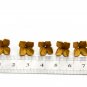 Gold Floral beads Making jewelry,  Flower Beads Polymer Clay , Craft  Gold  Lilac Flowers 9-10mm